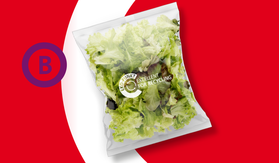 EKO-PUNKT - Im Auftrag der Zukunft - Grafik Verpackung Salatbeutel Material Plastik 