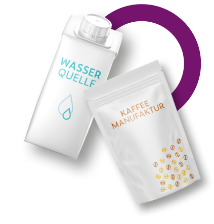 EKO-PUNKT - Im Auftrag der Zukunft - Grafik Verpackungsbeispiele Verbundstoffe Beutel Milchkarton