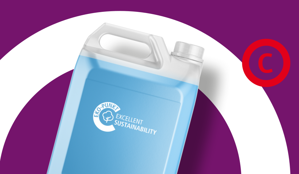 EKO-PUNKT - Im Auftrag der Zukunft - Visualisierung Siegel für Nachhaltigkeit auf Plastik Kanister